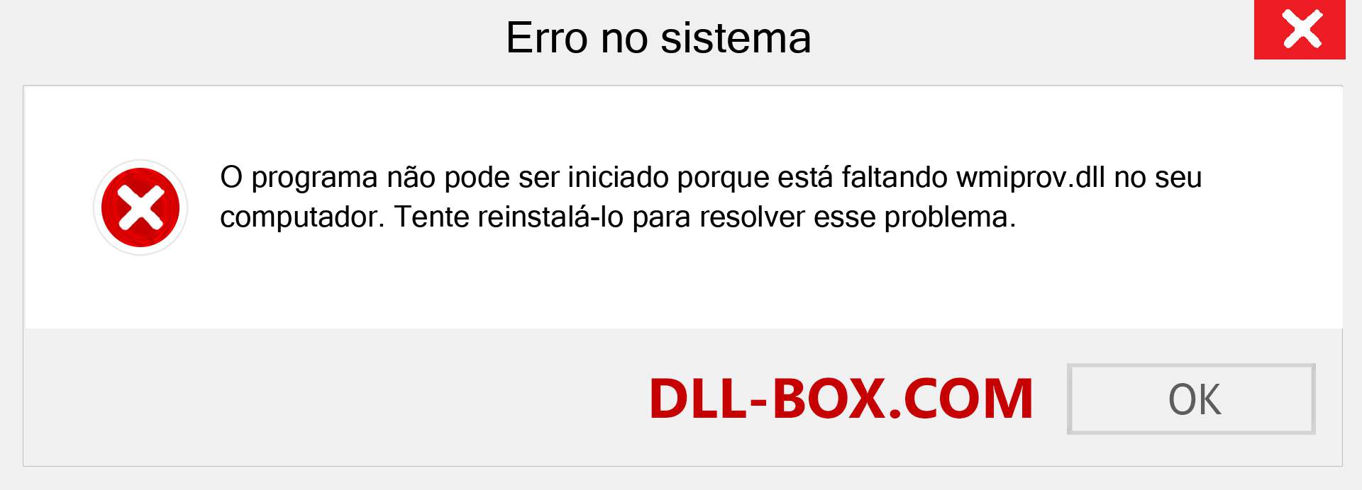 Arquivo wmiprov.dll ausente ?. Download para Windows 7, 8, 10 - Correção de erro ausente wmiprov dll no Windows, fotos, imagens